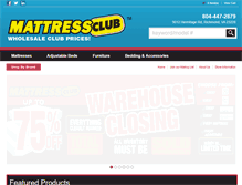 Tablet Screenshot of mattressclubusa.com